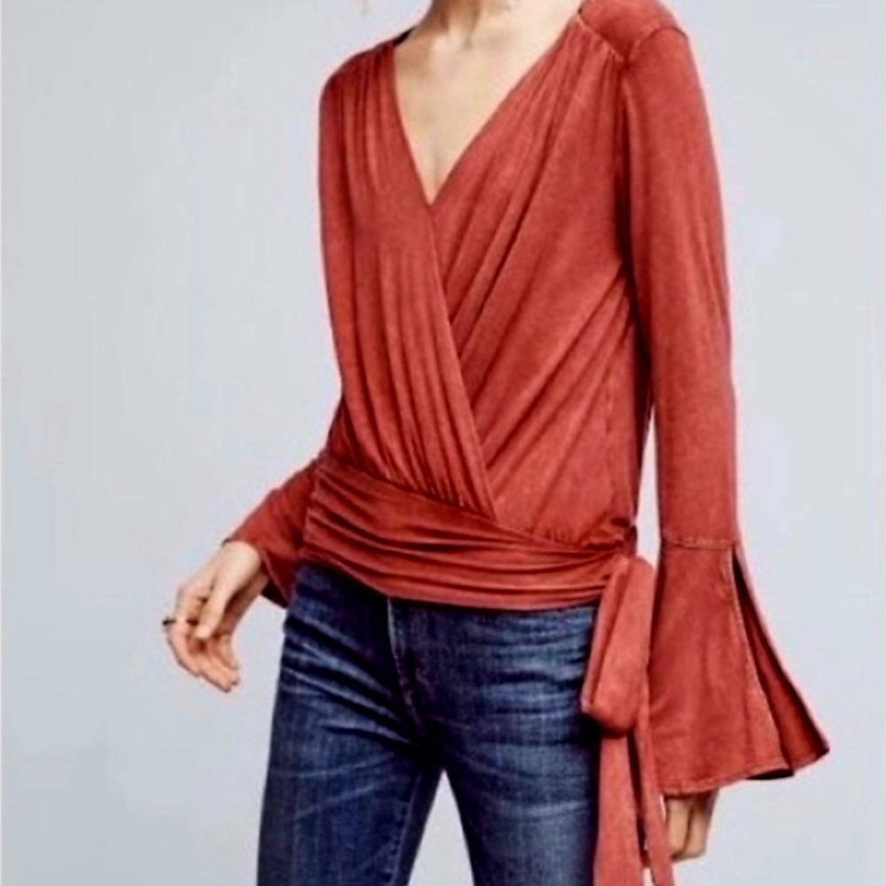 Anthropologie Delettta Long Sleeve top Size Med. Excellent condition